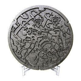 ミニチュアマンホール 東大阪市デザイン<鉄色一色>